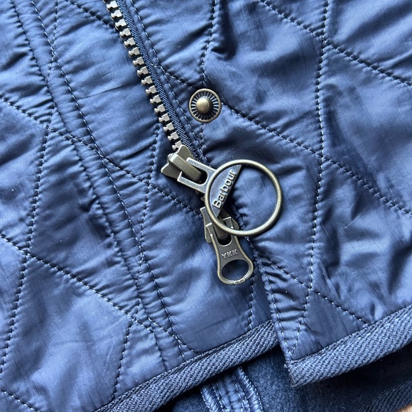 Barbour Cavalry Polarquilt Jacket in Navy - Picture 8 of 9